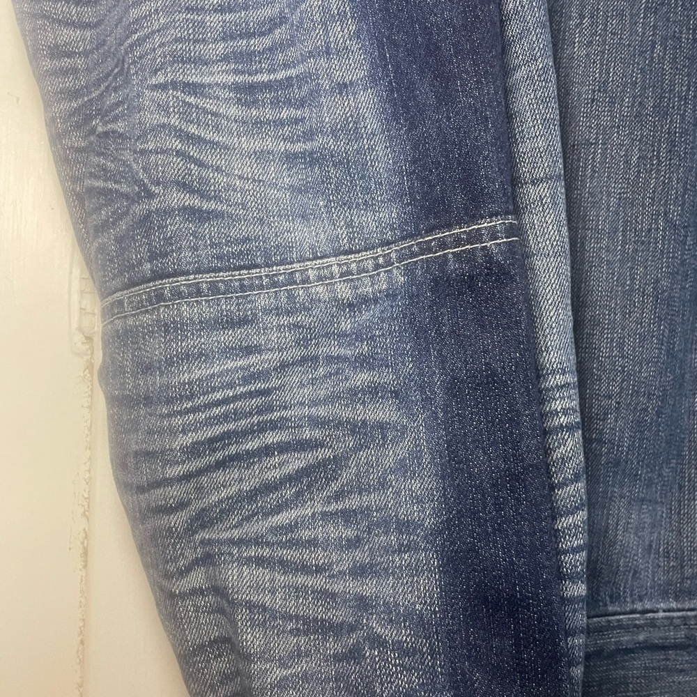 Roca Wear 2XL Y2K Streetwear Distressed Blue Jean Jacket - Picture 5 of 14